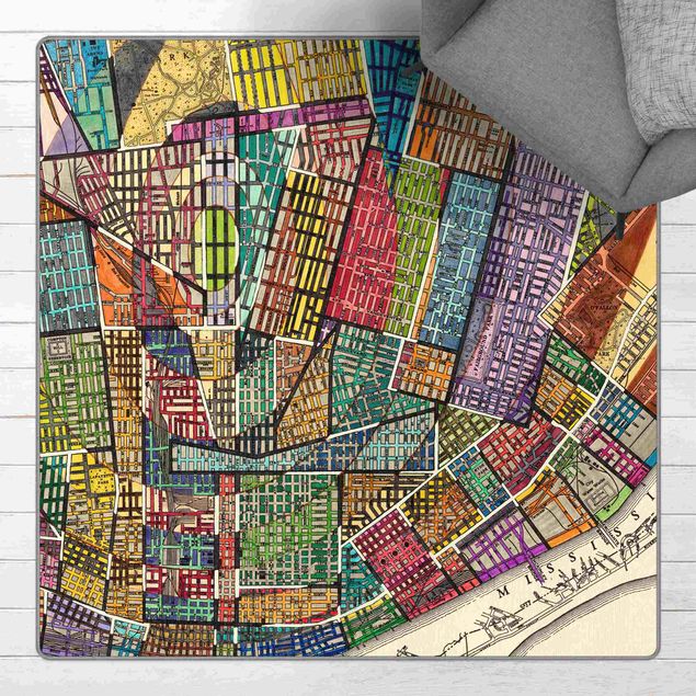 Tappeti mappamondo Cartina moderna di St. Louis