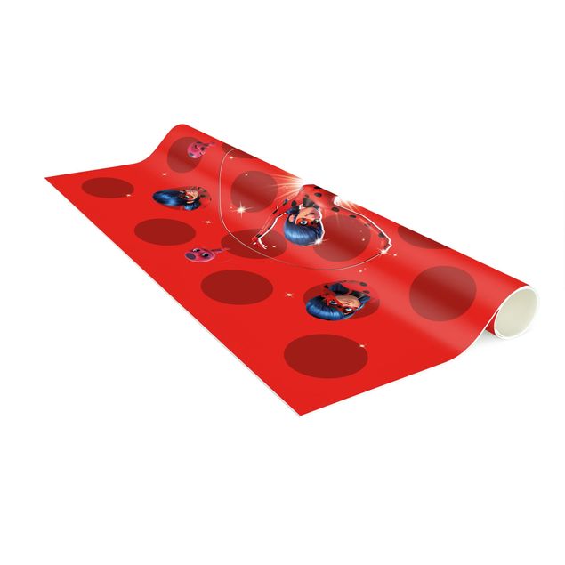 Tappeti rossi Miraculous Ladybug sui puntini rossi