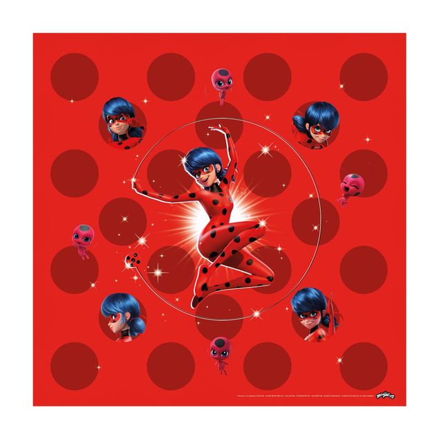 Tappeti in vinile - Miraculous Ladybug sui puntini rossi - Quadrato 1:1