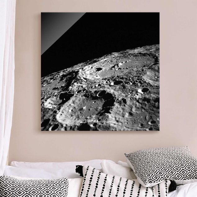 Lavagna magnetica in vetro Immagine della NASA Cratere lunare