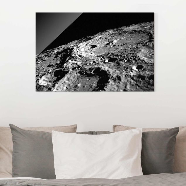 Lavagna magnetica in vetro Immagine della NASA Cratere lunare