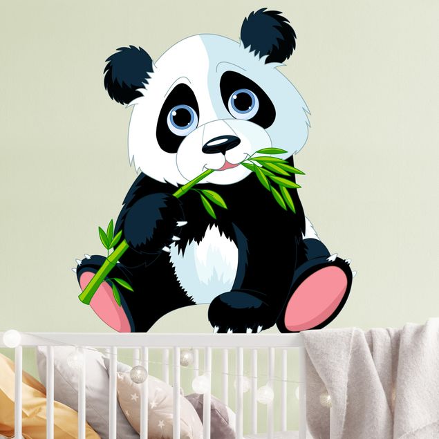 Adesivo murale - Panda che sgranocchia