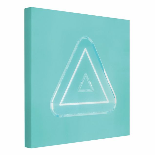 Stampa su tela - Triangolo neon con simbolo del giocatore