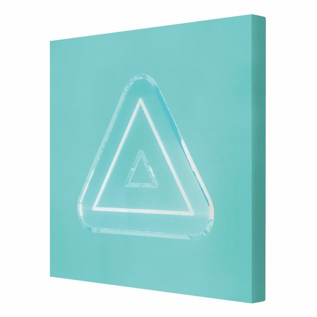 Stampa su tela - Triangolo neon con simbolo del giocatore