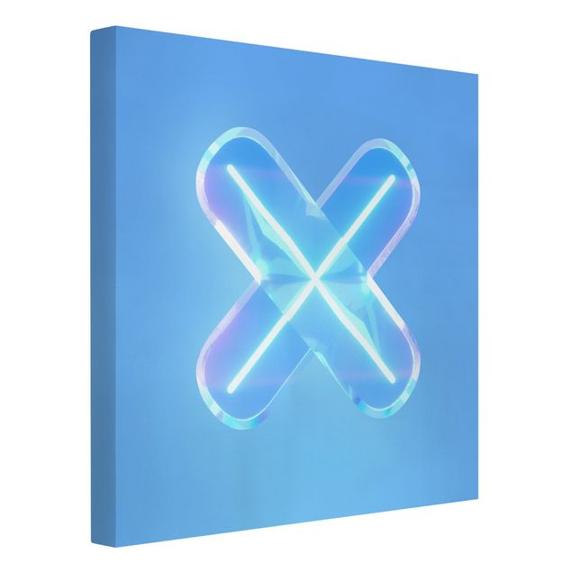Stampa su tela - Simbolo del giocatore X al neon