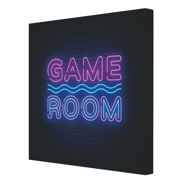 Stampa su tela - Scritta al neon Game Room