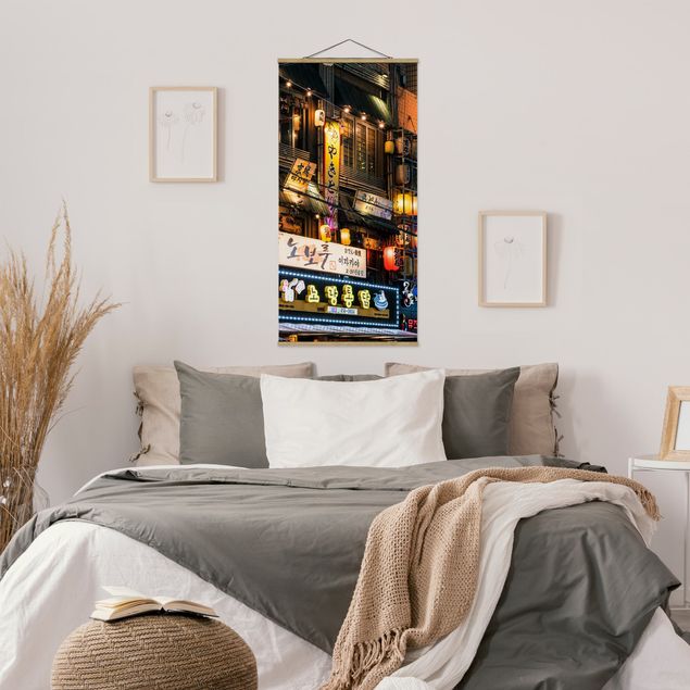 Foto su tessuto da parete con bastone - Cartelloni pubblicitari al neon - Verticale 1:2