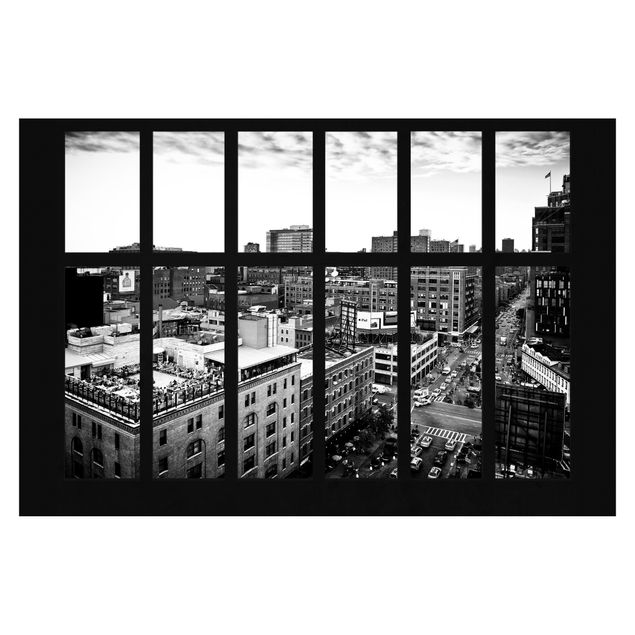 Carta da parati - New York Window black-white