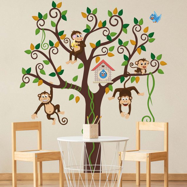 Adesivo murale - No.YK27 Monkey Tree.