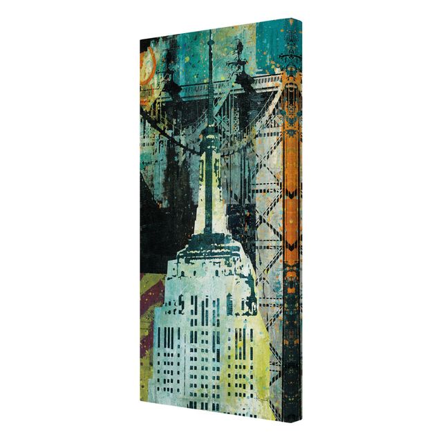 Quadri moderni per soggiorno NY Graffiti Empire State Building