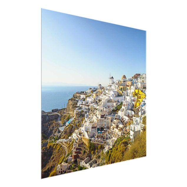 Quadro in vetro - Oia a Santorini