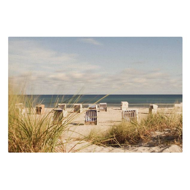 Stampa su tela Mar Baltico e cestini da spiaggia