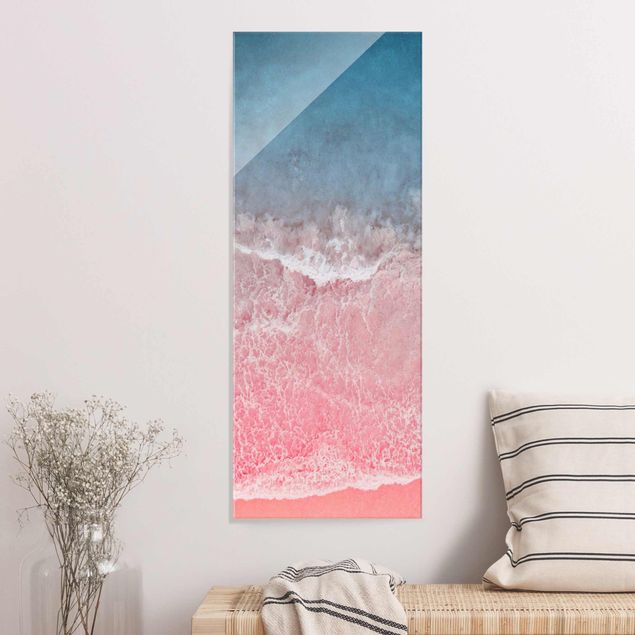 Lavagna magnetica in vetro Oceano in rosa