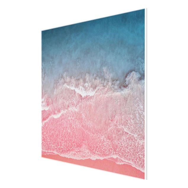 Quadro in vetro - Oceano in rosa