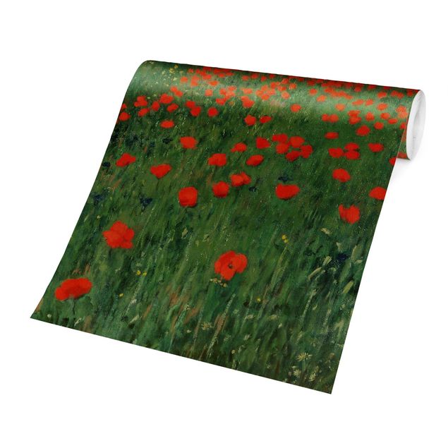 Carta da parati adesiva - Pál Szinyei-Merse - Paesaggio estivo con una fioritura di papavero- Formato quadrato