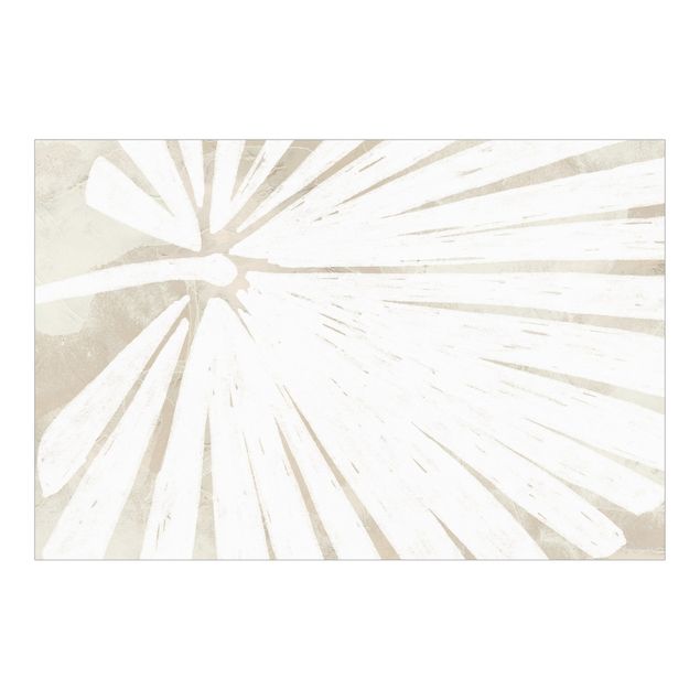 Carta da parati - Silhouette di foglia di palma su lino