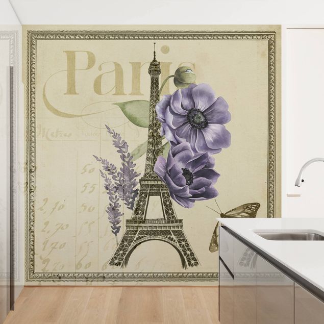Carta da parati - Torre Eiffel di Parigi Collage