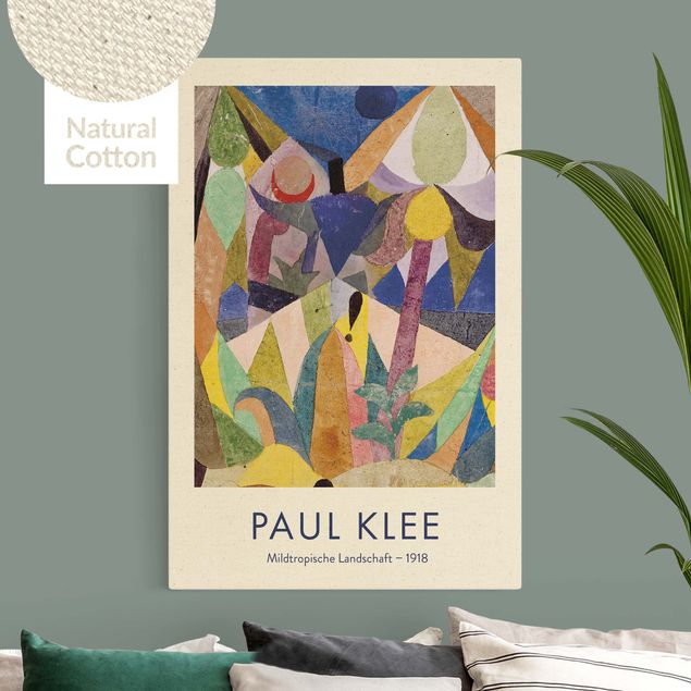 Riproduzione quadri su tela Paul Klee - Paesaggio tropicale mite - Edizione da museo