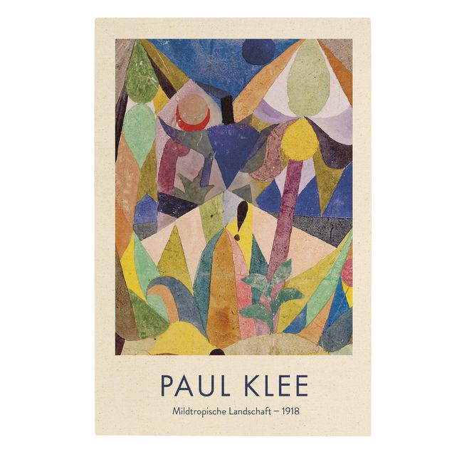 Quadro su tela naturale - Paul Klee - Delicato paesaggio tropicale - Edizione museo - Formato verticale 2:3