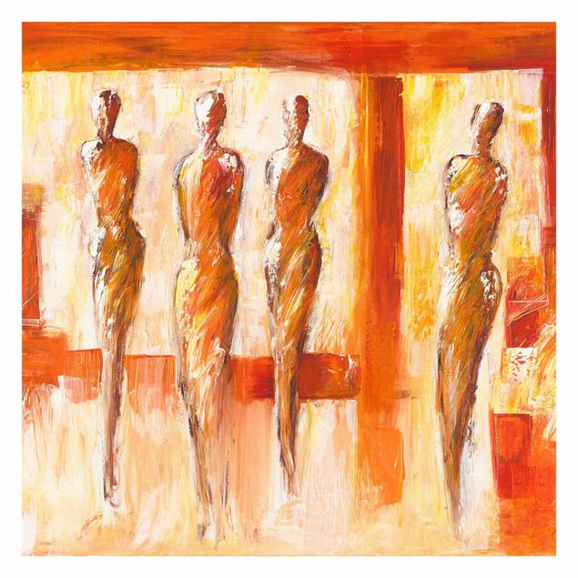 Carta da parati - Petra Schüßler - Four Figures In Orange