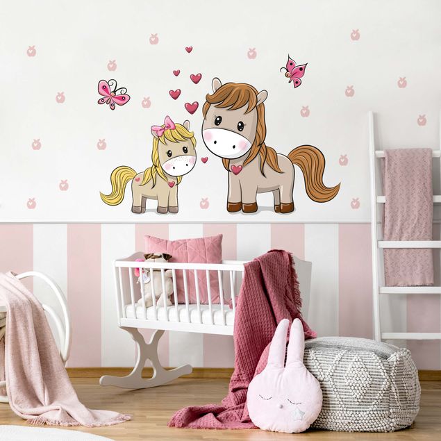 Adesivo murale - Set di cavalli in pony