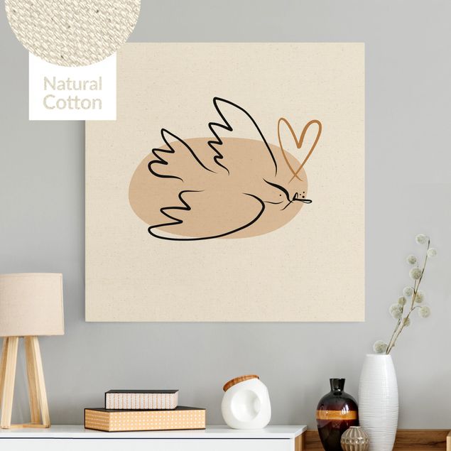 Quadri con uccelli Interpretazione di Picasso - Colomba della pace