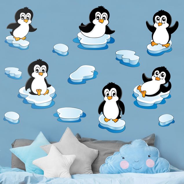 Adesivo murale - Set di vivaio del pinguino