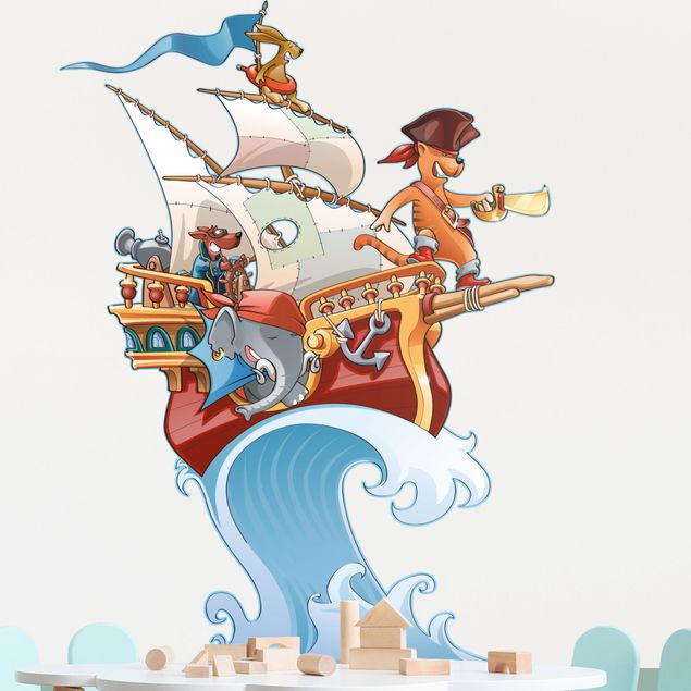 Adesivo murale - nave pirata