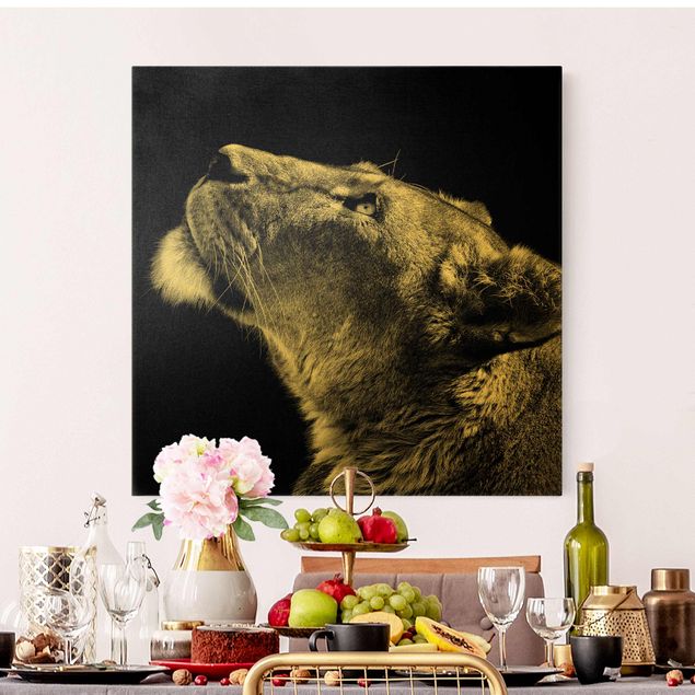 quadri con animali Ritratto di una leonessa