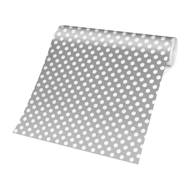 Carta da parati - Dots white on grey