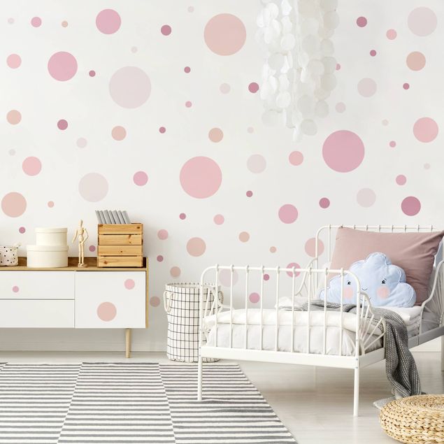 Adesivo murale - Punti Confetti Pink Set