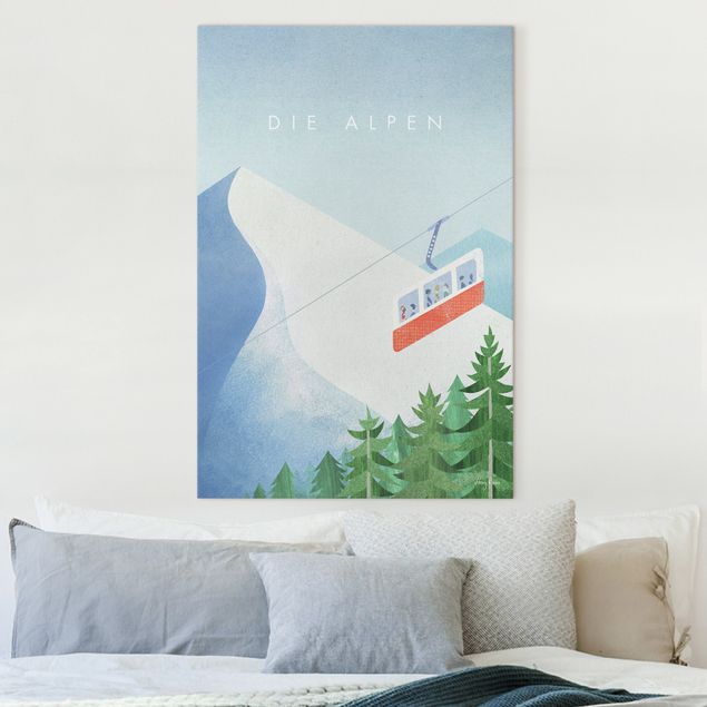 Quadri con montagne Poster di viaggio - Alpi