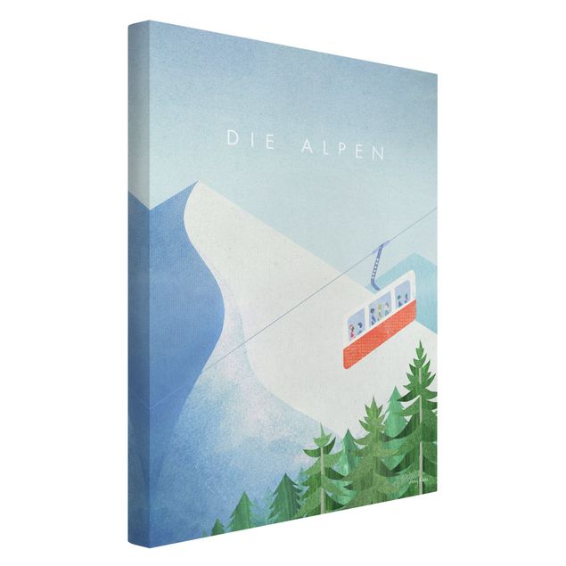 Tele vintage Poster di viaggio - Alpi