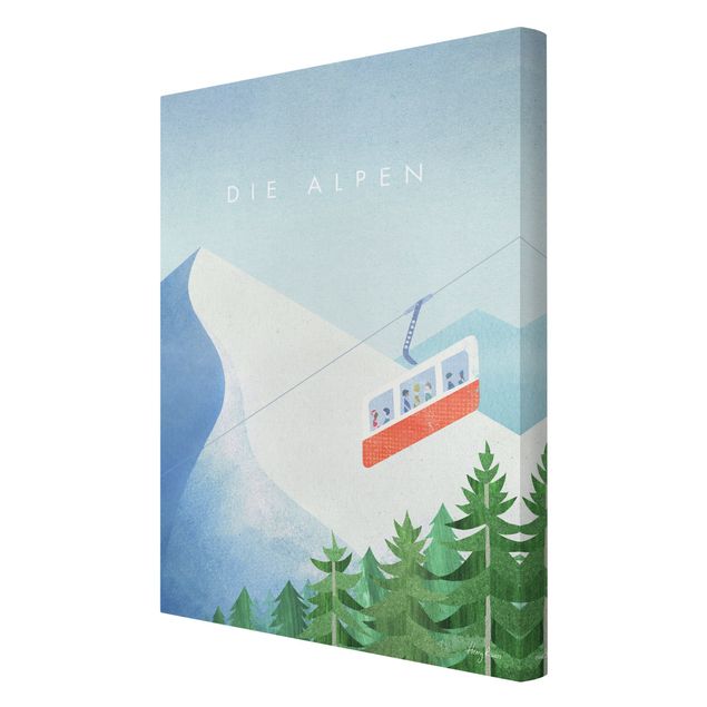 Stampa su tela - Poster di viaggio - Alpi - Formato verticale 2:3