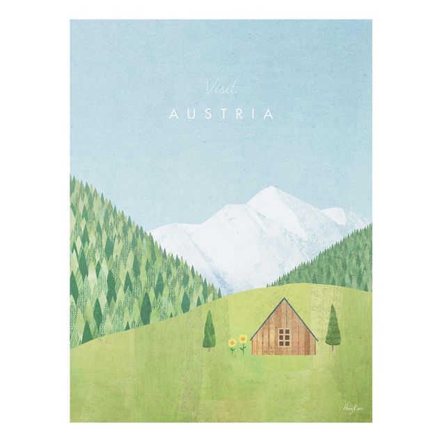 Quadro in vetro - Poster di viaggio - Austria