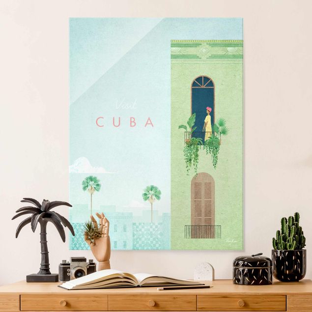 Lavagna magnetica vetro Campagna turistica - Cuba
