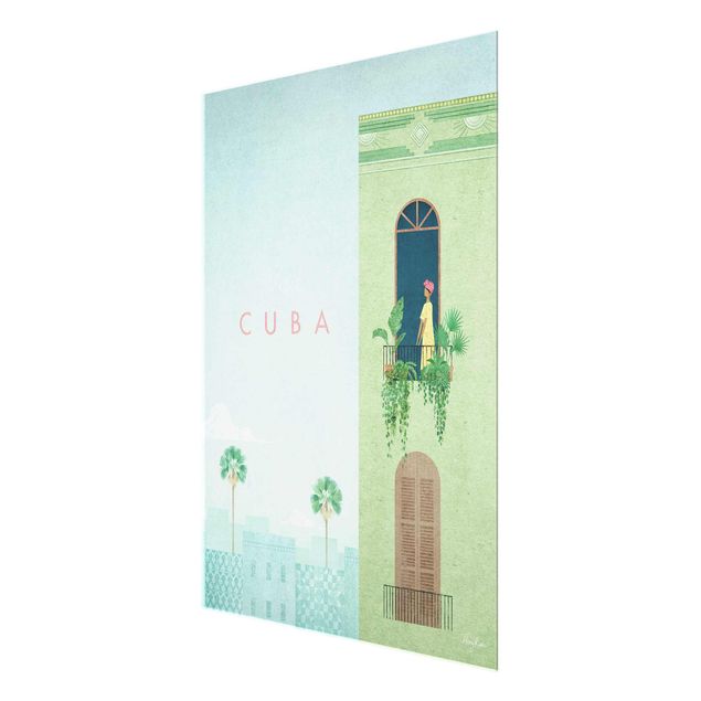 Quadro in vetro - Poster di viaggio - Cuba