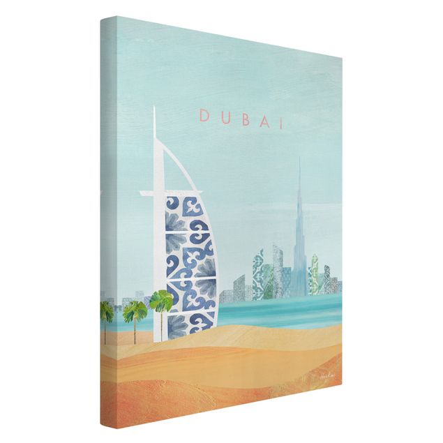 Tele vintage Poster di viaggio - Dubai
