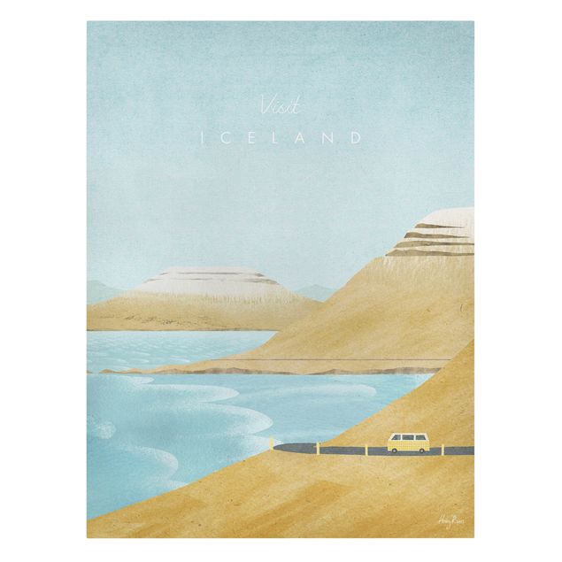 Quadro su tela - Poster di viaggio - Islanda