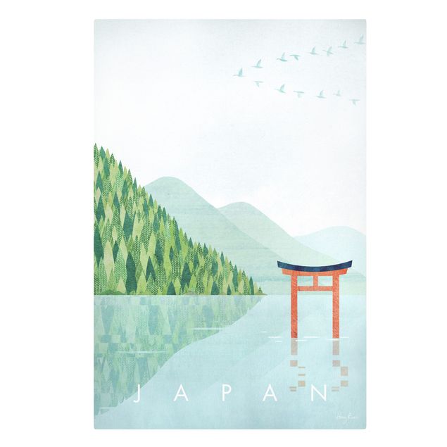 Stampe su tela Poster di viaggio - Giappone Torii