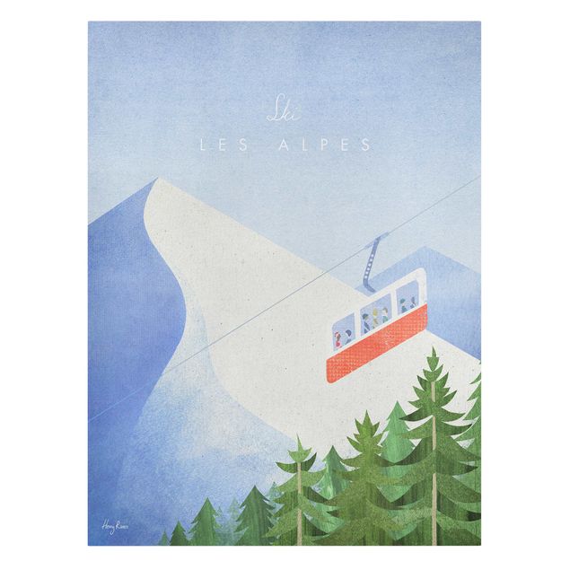 Quadro su tela - Poster di viaggio - Alpi