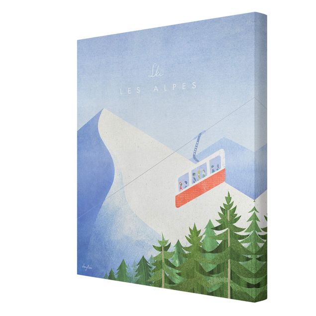 Quadro su tela - Poster di viaggio - Alpi