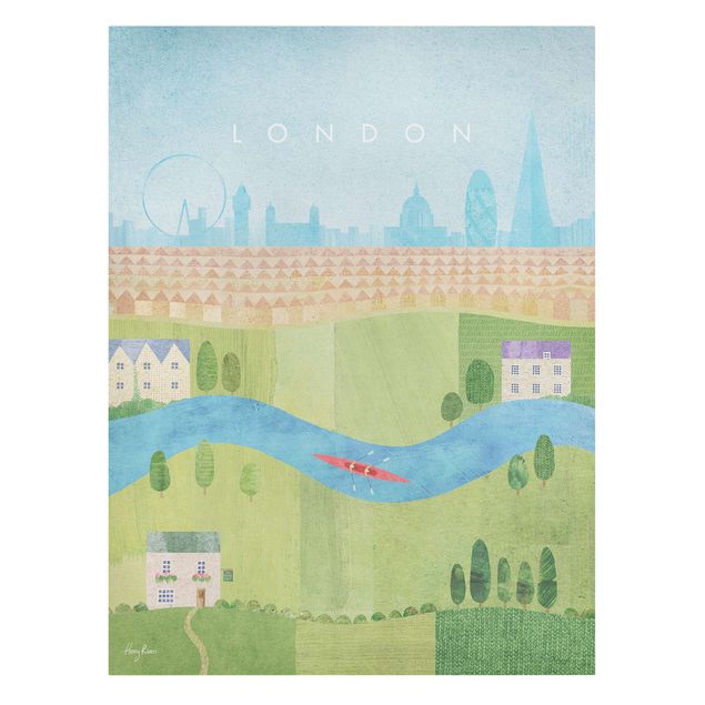 Stampe su tela Campagna turistica - Londra II