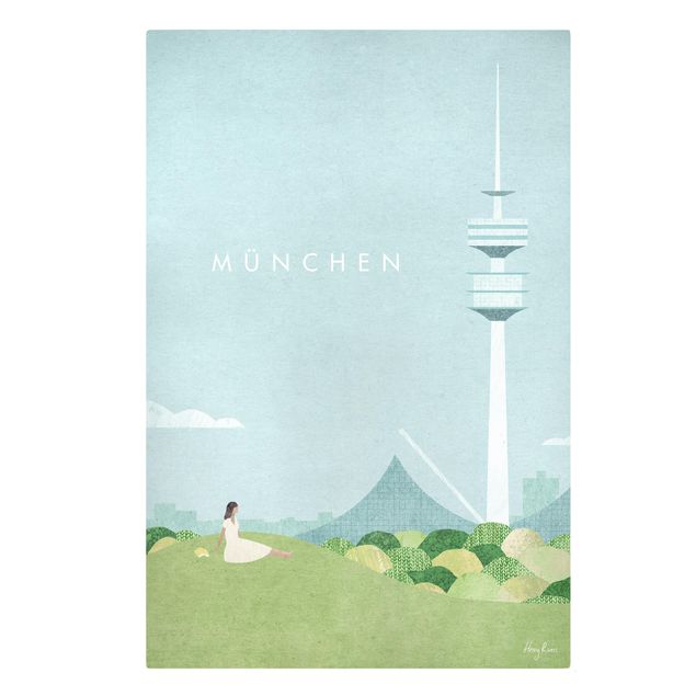 Quadri su tela Poster di viaggio - Monaco di Baviera