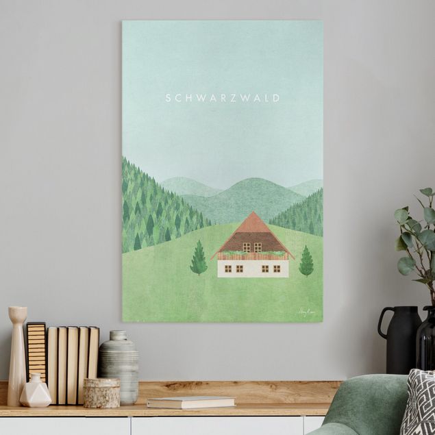 Quadri con montagne Poster di viaggio - Foresta Nera
