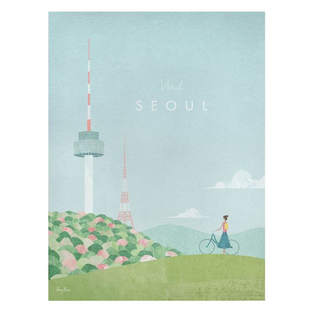 Stampa su tela Campagna turistica - Seoul