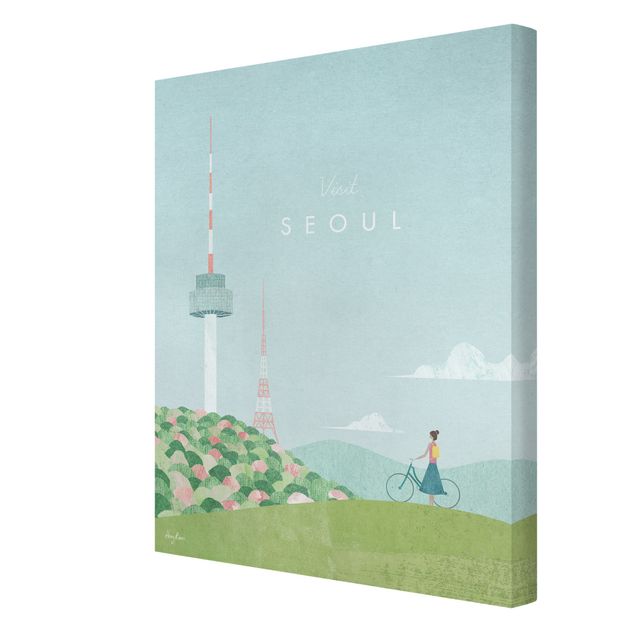 Quadro su tela - Poster di viaggio - Seul