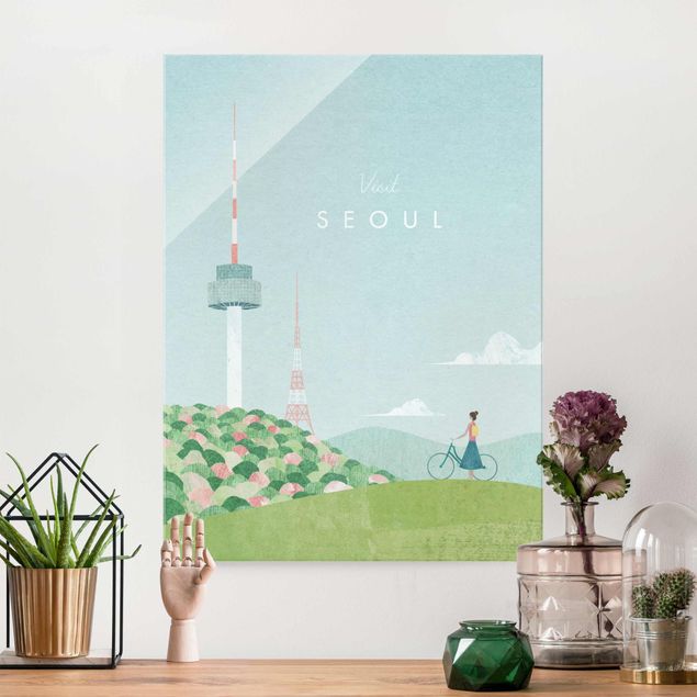 Lavagna magnetica vetro Campagna turistica - Seoul