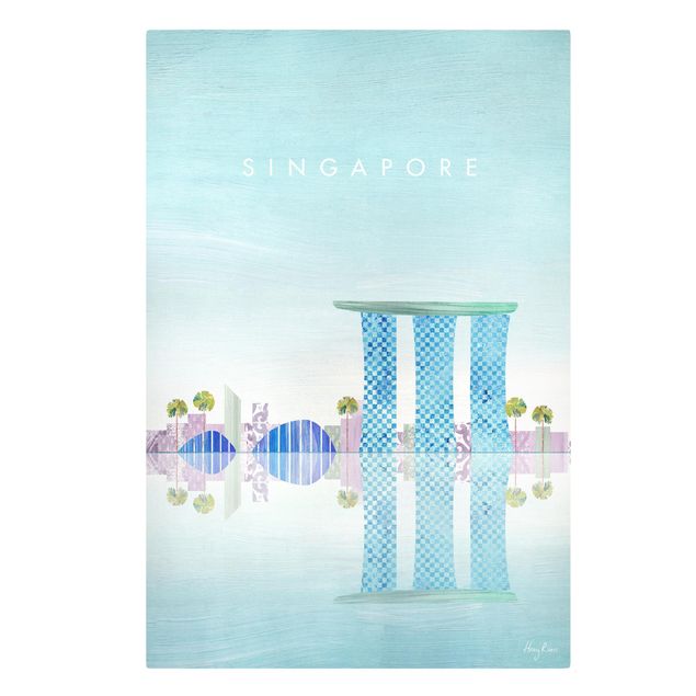 Quadri su tela Poster di viaggio - Singapore