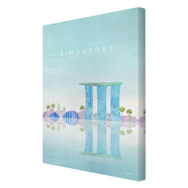 Stampa su tela - Poster di viaggio - Singapore - Formato verticale 2:3